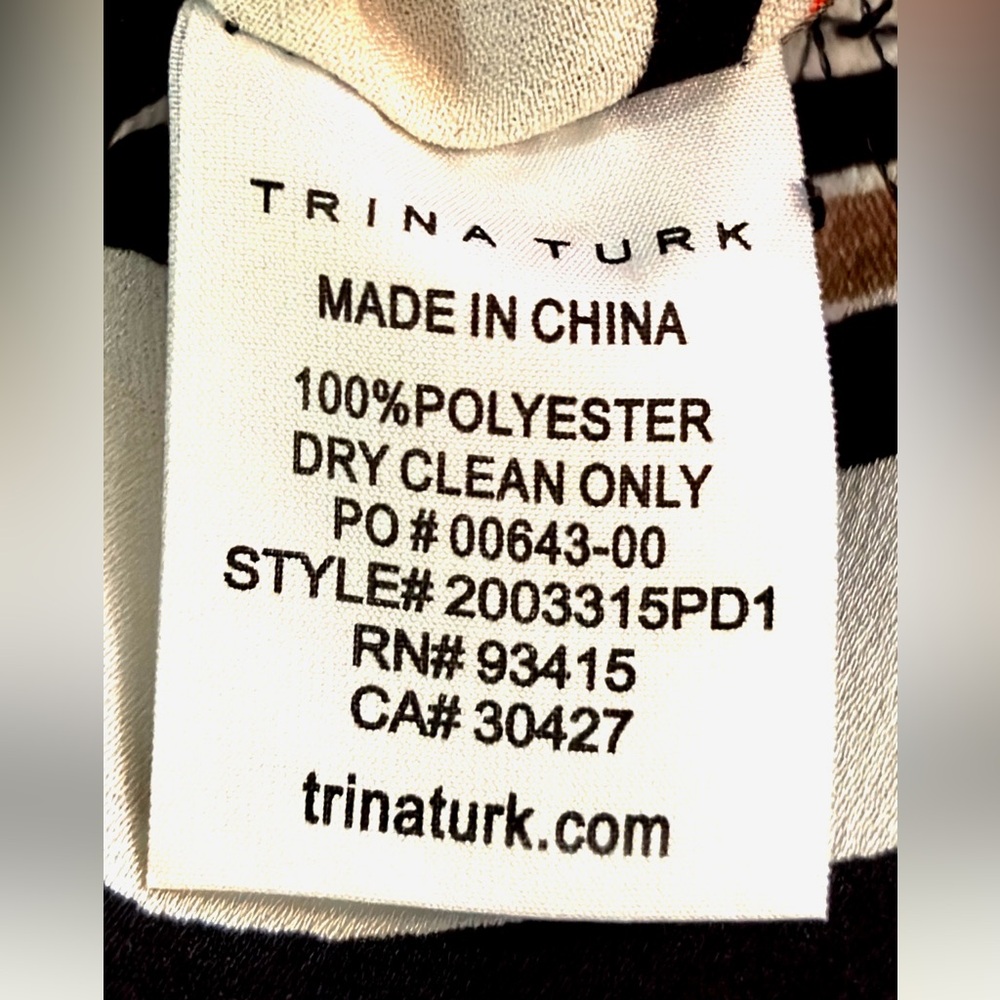 Trina Turk Theodora Lala Zebra Caftan Dress Women’s Size XL - Picture 5 of 7